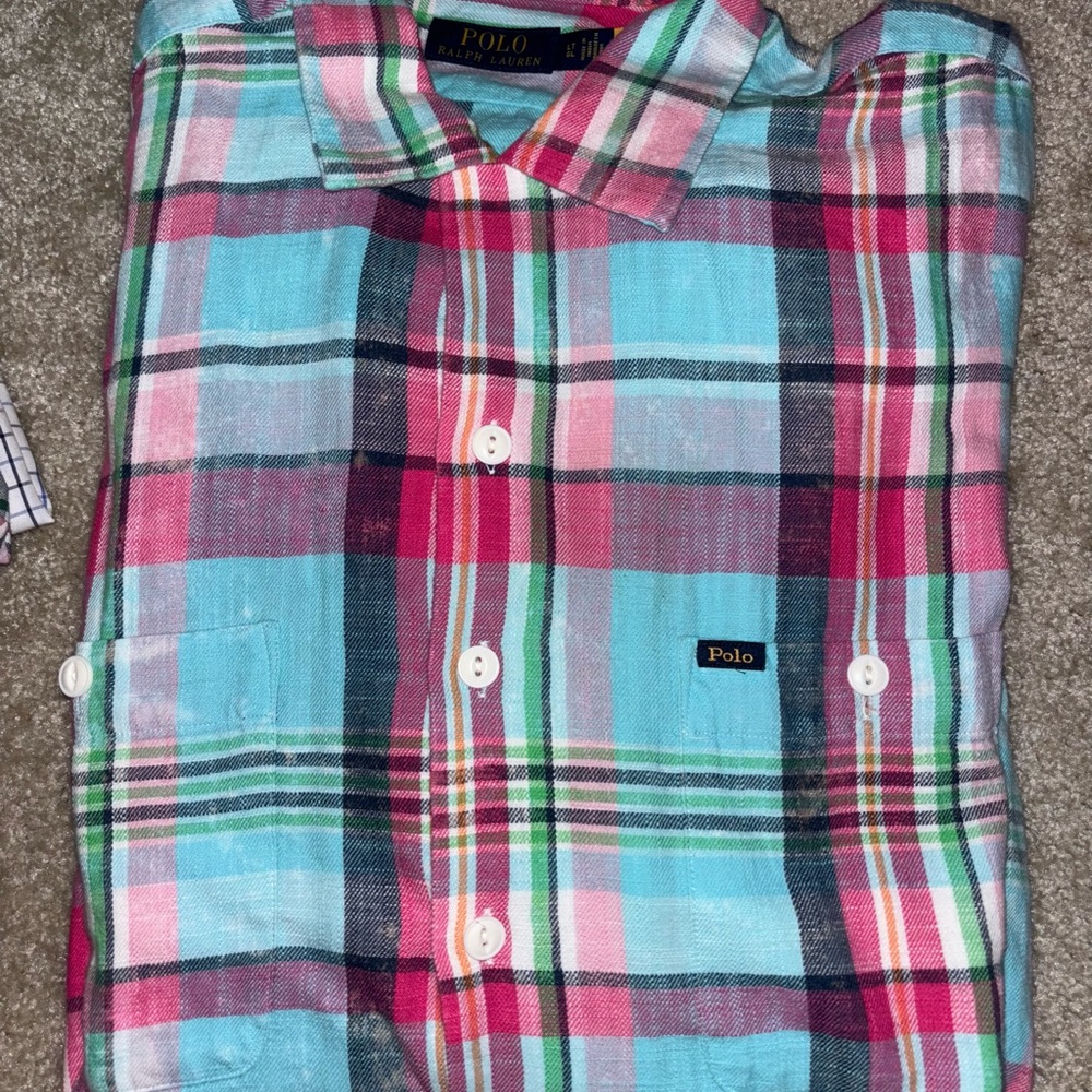 Polo by Ralph Lauren Multicolor Plaid Casual Button Down Shirt